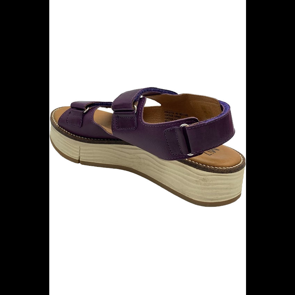 Miz Mooz Leather Adjustable Sport Sandals Violetta Purple - Medium - Picture 3 of 3